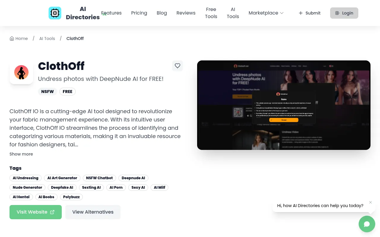 clothoff-main-page